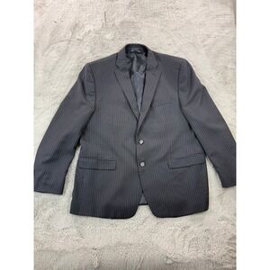 Lauren Ralph Lauren Men's 48R Gray Pinstripe 100% Wool Blazer‎ Jacket
